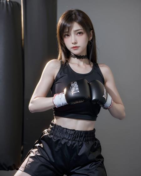 4289706387-3308474028-_lora_zyd232_TifaLockhart_v1_0_1_ Tifa Lockhart, 1girl, detailed skin, looking at viewer, (red eyes_1.2), crop top, (fighting st.jpg